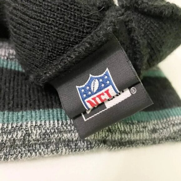 Philadelphia Eagles New Era NFL Knit Cap Beanie Pom Pom Hat - Picture 11 of 16